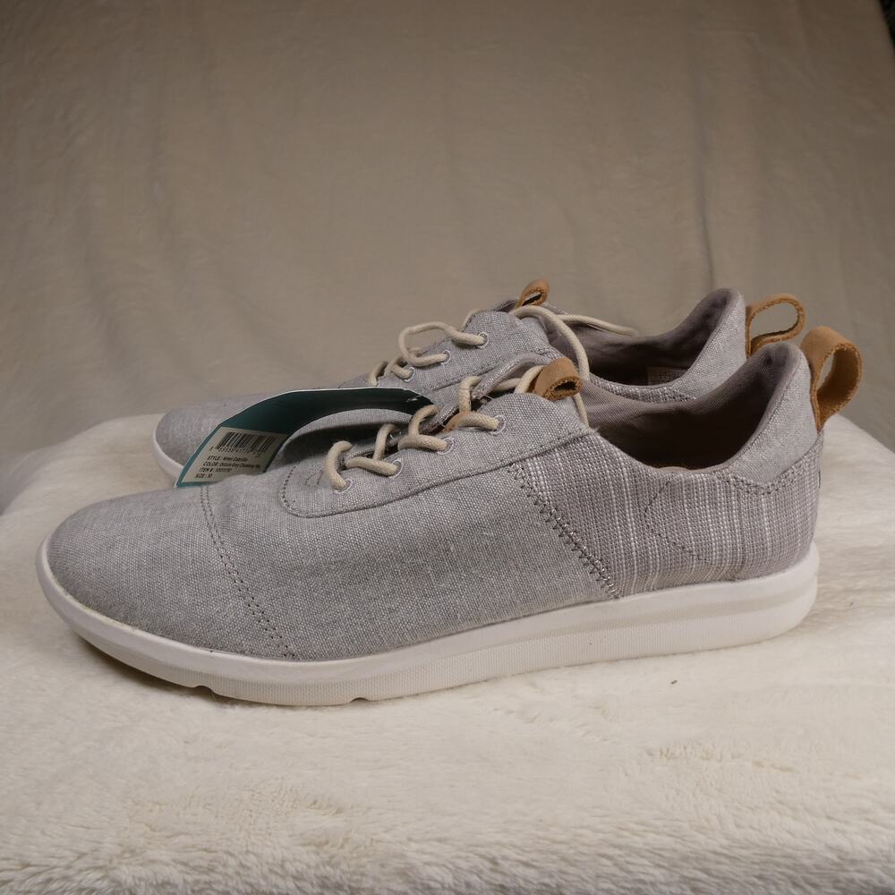 TOMS Cabrillo Sneakers Size 10 Drizzle Grey Chambray